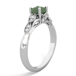 Jade Antique Elegance 14K White Gold ring R3100