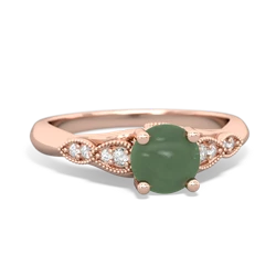 Jade Antique Elegance 14K Rose Gold ring R3100