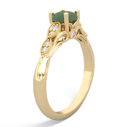 Jade Antique Elegance 14K Yellow Gold ring R3100