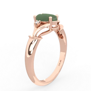Jade Precious Pear 14K Rose Gold ring R0826