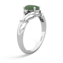 Jade Precious Pear 14K White Gold ring R0826