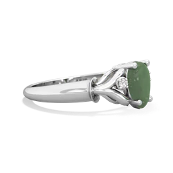 Jade Precious Pear 14K White Gold ring R0826