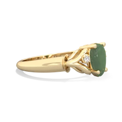 Jade Precious Pear 14K Yellow Gold ring R0826