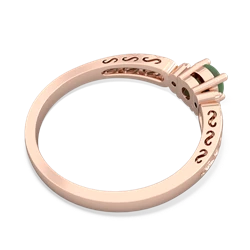 Jade Filligree Scroll Round 14K Rose Gold ring R0829