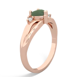 Jade Split Band Swirl 14K Rose Gold ring R2130