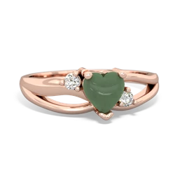 Jade Split Band Swirl 14K Rose Gold ring R2130