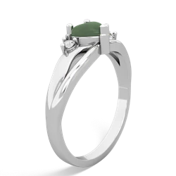 Jade Split Band Swirl 14K White Gold ring R2130