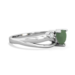 Jade Split Band Swirl 14K White Gold ring R2130