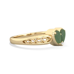 Jade Filligree 'One Heart' 14K Yellow Gold ring R5070