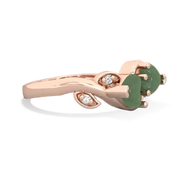 Jade Floral Elegance 14K Rose Gold ring R5790