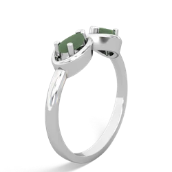 Jade Infinity 14K White Gold ring R5050