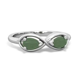 Jade Infinity 14K White Gold ring R5050