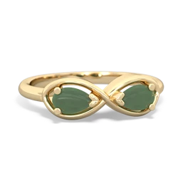 Jade Infinity 14K Yellow Gold ring R5050