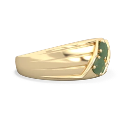 Jade Men's Streamline 14K Yellow Gold ring R0460