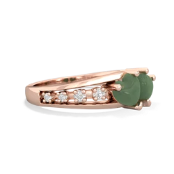 Jade Heart To Heart 14K Rose Gold ring R3342