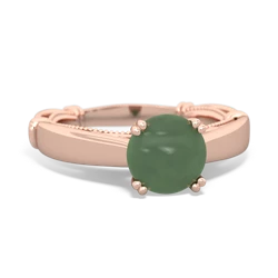 Jade Renaissance 14K Rose Gold ring R27806RD