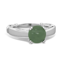 Jade Renaissance 14K White Gold ring R27806RD