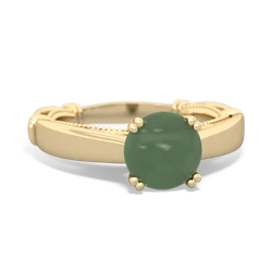 Jade Renaissance 14K Yellow Gold ring R27806RD