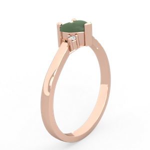 Jade Delicate Heart 14K Rose Gold ring R0203