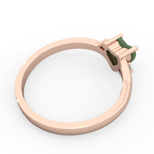 Jade Delicate Heart 14K Rose Gold ring R0203