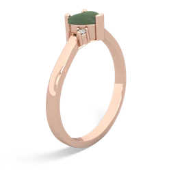 Jade Delicate Heart 14K Rose Gold ring R0203