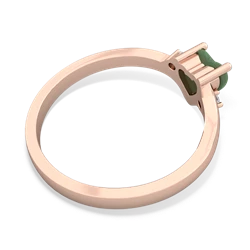 Jade Delicate Heart 14K Rose Gold ring R0203