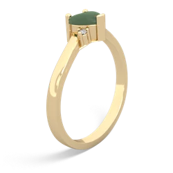 Jade Delicate Heart 14K Yellow Gold ring R0203