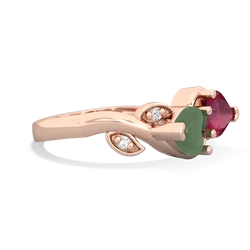 Jade Floral Elegance 14K Rose Gold ring R5790