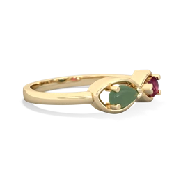 Jade Infinity 14K Yellow Gold ring R5050