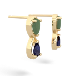 Jade Infinity 14K Yellow Gold earrings E5050