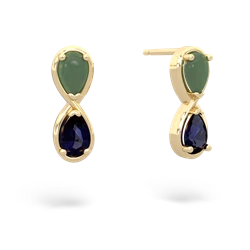 Jade Infinity 14K Yellow Gold earrings E5050