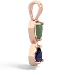 Jade Infinity 14K Rose Gold pendant P5050