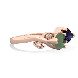 Jade Floral Elegance 14K Rose Gold ring R5790