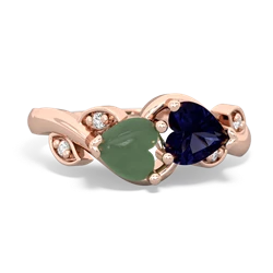 Jade Floral Elegance 14K Rose Gold ring R5790