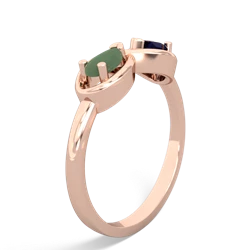 Jade Infinity 14K Rose Gold ring R5050