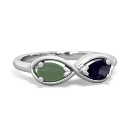 Jade Infinity 14K White Gold ring R5050