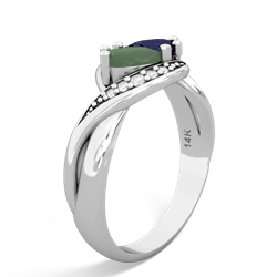 Jade Summer Winds 14K White Gold ring R5342