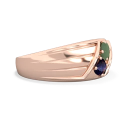 Jade Men's Streamline 14K Rose Gold ring R0460