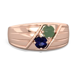 Jade Men's Streamline 14K Rose Gold ring R0460