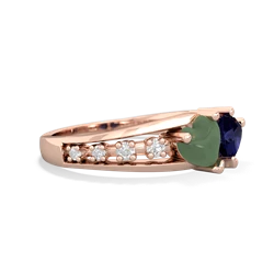 Jade Heart To Heart 14K Rose Gold ring R3342