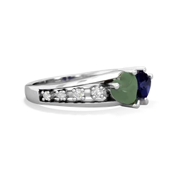 Jade Heart To Heart 14K White Gold ring R3342