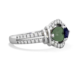 Jade Art-Deco Keepsake 14K White Gold ring R5630