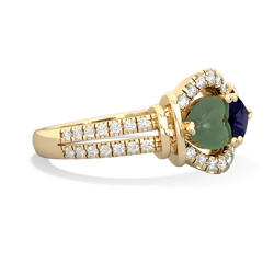 Jade Art-Deco Keepsake 14K Yellow Gold ring R5630