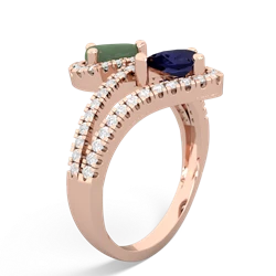 Jade Diamond Dazzler 14K Rose Gold ring R3000