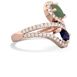 Jade Diamond Dazzler 14K Rose Gold ring R3000