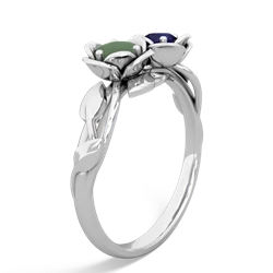 Jade Rose Garden 14K White Gold ring R5510