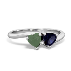 Jade Sweethearts 14K White Gold ring R5260