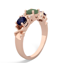 Jade Hugs And Kisses 14K Rose Gold ring R5016