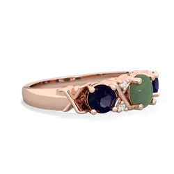 Jade Hugs And Kisses 14K Rose Gold ring R5016