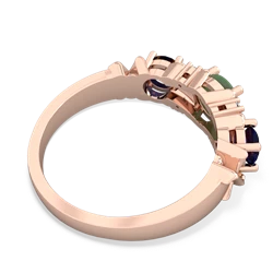 Jade Hugs And Kisses 14K Rose Gold ring R5016